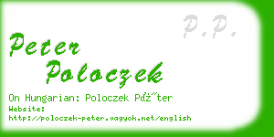 peter poloczek business card